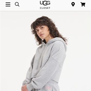 Gray Ugg Cropped Sweatshirt size XL